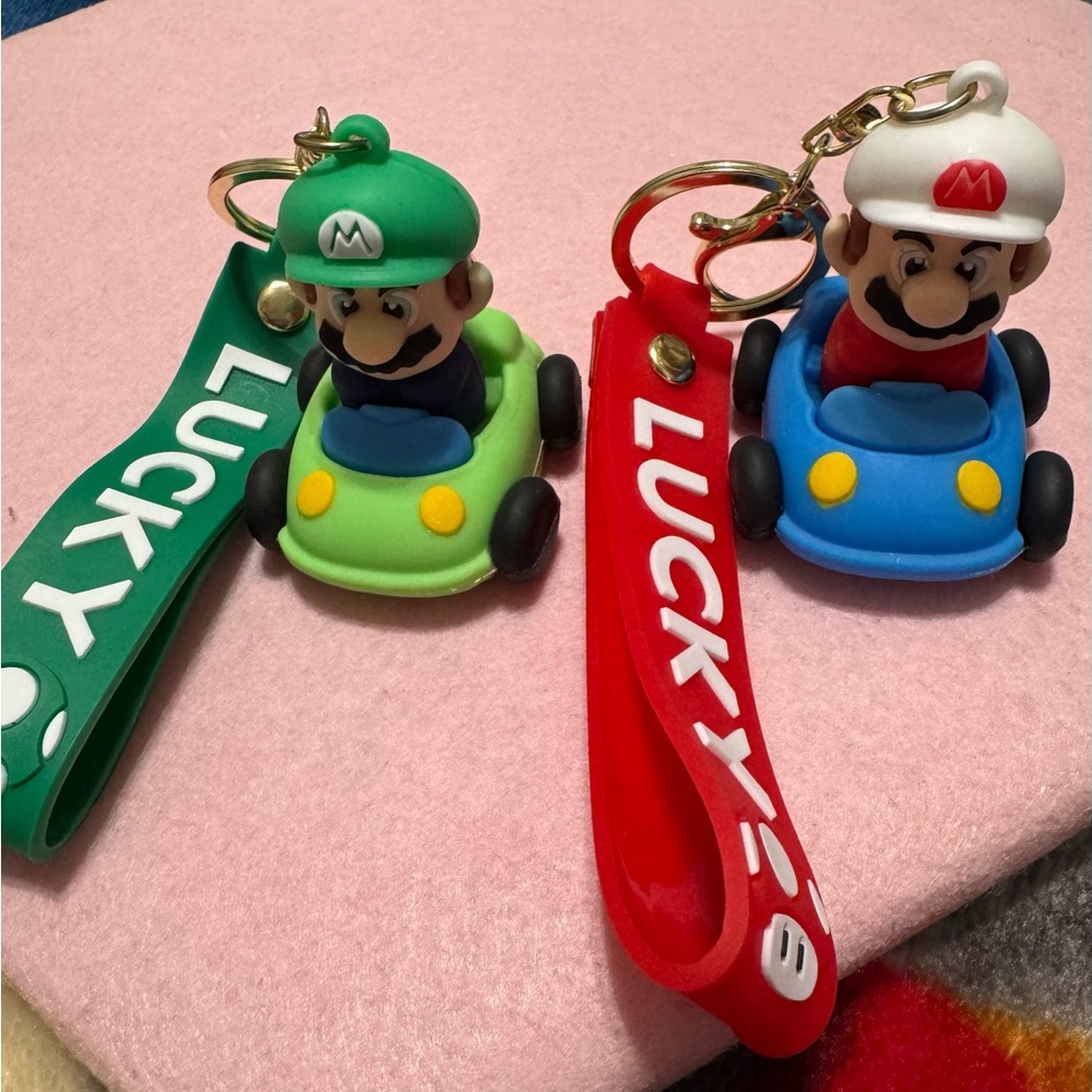 Mario Kart Keychain -Green and Blue